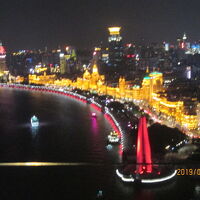 上海の黄浦路・上海外灘茂悦大酒店・３２階Ｂｅｒ・夜景