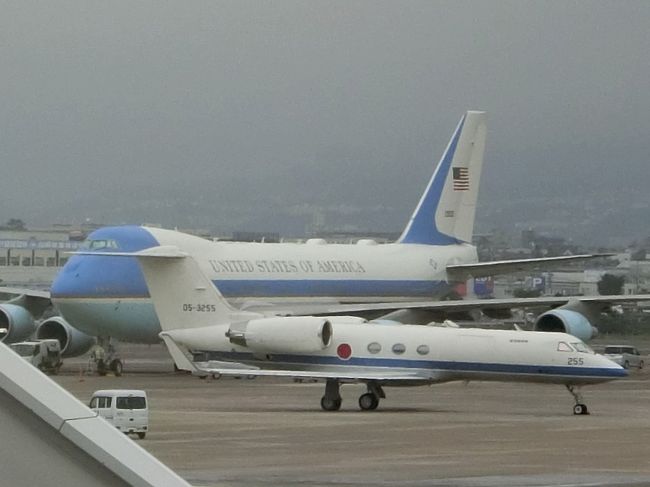 G20開催中であったため、伊丹空港にて大統領専用航空機「エアフォースワン」を目撃。