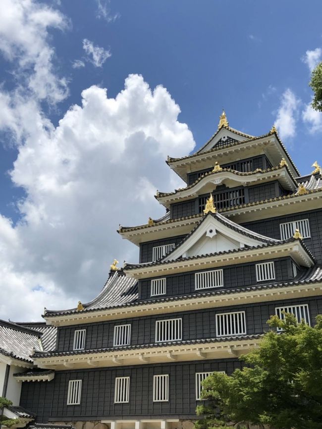 70 overの母たちと一緒に岡山へ行って来ました。<br /><br />この旅は“無理をしない旅行”が目標!疲れたら休む、を徹底しました。(結構忘れちゃう)<br />ホテルも大きなお風呂のある所を選んだし準備万端。<br /><br />岡山駅を拠点に、こんぴらさんや鳴門の渦潮、尾道まで行っちゃいます!<br /><br />最終日の4日目は午後の新幹線だったのでそれまで岡山城を見学して来ました。<br />岡山城は烏城とも呼ばれ、黒いお城です。おぉ、カッコいい。