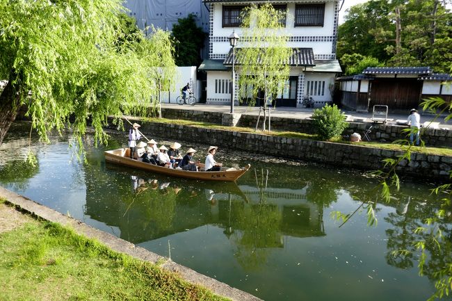 今回の倉敷行き,この間の島田と同じ会社だったが,もう契約していたので出かけた.仕事に間に合うには,空港で昼食を食べるしかないのに,昼食代は出ない.明日の朝も早く帰るのに(プレミアムクラスなので食事は出るが,もしそうでなければ)朝食代も出ない.それなのに隣に随行されていても,食事の時に分かれてもう一度集合しなければならないなどというおかしなことをおこなわなければならない.それならば独りのほうがずっと気楽だ.別に旅慣れていないわけではないので,今回は一人で行かせてもらった.<br />1235 羽田へ Castermolaで昼食.1415 NH655便 岡山行き 1530.定刻到着,タクシーで倉敷へ.1622倉敷ロイヤルアートホテル到着 仕事の準備を少々してから,1652散歩に出る.倉敷川沿いに高砂橋まで行き,反対側を帰り,中橋を渡って,一つ東の道を倉敷アイビースクエアまで散歩した.1721 スクエアを出た 少し遅い時間だが,5月の日は長い.晴れて気持ちのいい日だった.<br />一本後ろの本通りまで行き,阿智神社に登る ここからは美観地区の南側がよくわかる 由緒正しい神社で末社もたくさんあった.二礼二拍手一礼.倉敷にふさわしい神社だね.倉敷公民館から旧倉敷銀行を通り,美観地区の入り口でソフトクリームを食べる.たしか350円.森山ジャージーミルクソフトといった.<br /> 倉敷ロイヤルアートホテルに宿泊.ダブルベッドのシングルユース.部屋は広くて居心地は悪くない 風呂はシティホテル水準 ベッドも硬くてよい ただ机の周りにコンセントがないのが難点だった.アメニティも悪くない.四つ星水準だった 朝食は食べられなかった<br />0600出発 タクシーで岡山空港 0710発NH652便で帰京した プレミアムクラスなので朝食が出たが,この行程でもし列車やプレミアムクラスのない便なら朝食代が出ずに同伴者の前で気まずく食べなければならない.まあもうこの会社の依頼は受けないのですっきりした.<br />2010年3月に来ている<br />【国内39】岡山出張旅行1-岡山へ,倉敷美観地区1<br />https://4travel.jp/travelogue/10438556<br />岡山出張旅行2ー倉敷美観地区2<br />https://4travel.jp/travelogue/10438606<br />この時はもう少しゆっくりできた<br /><br />詳細はsuomita2<br />【国内331】2019.5倉敷出張とんぼがえり1-倉敷美観地区,倉敷川沿いを散歩<br />https://4travel.jp/travelogue/11512812<br />2019.5倉敷出張とんぼがえり2-本通りから阿智神社,旧倉敷銀行,倉敷ロイヤルアートホテルに宿泊<br />https://4travel.jp/travelogue/11512871