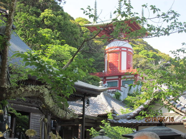 平等寺は珍しく山門の外に大師堂があって、この寺も又長曾我部の打ち壊しにあって一時は荒廃し、漸く江戸時代になってから再興なったと言われているが、そうした長い歳月の変遷、転変の中で、こんな風な造りになったのかも知れない。<br /><br />お大師様にお参りし、この寺を出ていくが、白く濁った霊水がどこから湧き出ているのか、先達の山中さんに聞き漏らしてしまい、写真撮影は出来なかった。寺を出る途中の参道で、先達さんが木鐸の前で立ち止まって、何かの説明をしていたが、霊水は、多分この辺りの付近から湧き出たのかも知れない。現代のように医学が発展していなかった明治期以前の人々にとって、病気平癒は神仏にすがるより他に方法はなかったのかも知れない。<br /><br />そのお薬師さん、薬師如来をご本尊とするもう一つのお寺、薬王寺が次の参詣先になる。この薬王寺は以前来たことがあり、日和佐の町の海に面した丘の上にあり、その宝塔は大きく立派で、記憶に残っている。日和佐は平等寺のある阿南市からは一旦南下して、徳島とは反対方向に向かうが、この寺は徳島県内、阿波一国の中では一番南に位置するお寺である。<br /><br />二十三番薬王寺の次は室戸岬先端にある二十四番最御崎寺になるが、この２寺間の距離が八十八寺の中での一番長いお遍路道と聞いている。自分は以前高知から長い海岸線に沿って北上し、最御崎寺からこの寺にやってきたが、奇麗な砂浜の浜辺があったり、ウミガメの産卵地などもあって、単調な筈のドライブをかなり楽しませてもらった記憶もある。<br /><br />以前やってきた時は、この日和佐から入り組んだ海外線に沿って阿南まで北上したが、今は立派なバイパスが出来ていて、阿南からは長いトンネルを通り抜けた直ぐ先がもう日和佐になっている。１０年２０年はあっという間に過ぎて、その間、地方の道路も見違えるほど整備されてきている。トンネルを出て、日和佐の町に入って直ぐに見覚えのある薬王院の前に出て、バスを降りる。目の前に多宝塔が建っていた。