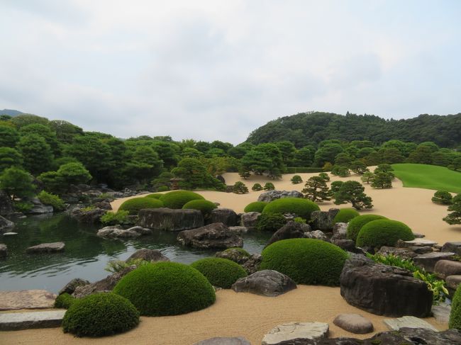 はるか向こうの純金の茶釜♪河井寛次郎作香炉♪茶室寿楽庵見学料･抹茶料1,000円♪2019年８月 足立美術館･境港･由志園･玉造温泉･松江３