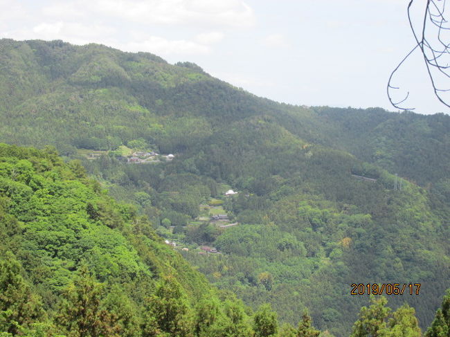 四国山中、奥深い山の頂にある焼山寺は、天武天皇時代の山岳修行者、役小角（役の行者）が切り開いた寺。元々は修験道の寺だった。役小角は日本全国の霊峰を渡り歩き、東京では高尾山が有名で、高尾山山門を入って直ぐの場所に小角を祀る行者堂も建立されている。そのお堂には神変大菩薩の額が掲げられているが、即ちそれは初期の神仏習合、山伏であって大菩薩なのだ。小角は山岳修験道の開祖で、様々な験力を持つ異能の持ち主で、一晩で伊豆大島と高尾の間を往復したとも伝えられている。<br /><br />お上にまつろわぬ山の民、さんか。さんかはサンガに通ずるか・・。山の民修験道の祖役小角は仏教にも通じていて、最澄が最初に日本に紹介した密教も習得していたとのこと。小角は行者であって大菩薩だったのだ。山の民は深山を渉猟し、金銀鉱物を掘り当て、薬効にも験があった。ほぼ100年後に生を受けた空海は、役小角の後を追うようにこの寺にやってきて、蔵王権現から虚空蔵菩薩を本尊に代え、更に又吉野金峯山寺にほど近い場所、高野山に金剛峯寺を建立した。１００年の命脈は形を変えて空海に引き継がれてきたのか・・。<br /><br />つっかえつっかえ虚空蔵菩薩の真言を唱和し、焼山寺山門を後にする。たまたま読めた山号、摩盧、その意味を先達に聞いた処、それは水輪を意味するとの事。水輪とは仏教でいう処の五輪、地・水・火・風・空の水のことであり、この山焼山寺の火消しの役割を表しているとのことだった。その山門を少し下った場所にマイクロバスの駐車場があり、そこからは吉野源流の山並みが見渡せた。空海が見たであろう、胎蔵界曼陀羅の世界だった。<br /><br />ここからはマイクロで一気に麓の集落まで下り降りるのだが、帰りは幸いに行違う車も無く、危ない思いもすることもなかった。途中で1か所古びた家屋があり、その前に銅像が置かれている。バスを止めての先達さんの説明では、この像は衛門三郎とのこと。衛門三郎は伊予の豪農だったが、生前不幸に見舞われ、一念発起お遍路に出て、２１回目にしてこの場所でお大師と巡り合わせたとのこと。その直後、この場所で亡くなった。お遍路の祖と言われていている人で、又この坂がお遍路転がし、と言われている所以でもある。車窓からその像を眺め、マイクロは麓の垢取川の手前のうどん店前で止まる。昼食はこのうどん店でのわんこうどんの食べ放題。お替り自由とのことだ。さあ、頑張って食べるぞー！<br /><br /><br /><br />