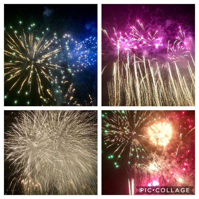 今年も宿泊プランを販売して<br />宿泊者を花火大会まで毎年引率してきました。<br /><br />狩野川沿いでは8/3に狩野川花火大会8/4は戦国花火大会がありました。<br /><br />8/3は1958年の狩野川台風(死者・行方不明者1.269名)の慰霊を兼ねております。<br /><br />ここの花火はケチケチ出し惜しみせず短時間でパーッと終了します。<br />だからチビッ子でも飽きないのです(#^.^#)<br />また打ち上げ場所と観覧席が近いので迫力がすごいです。<br /><br />皆さまに夏のおすそ分けです。<br /><br />一部動画を載せておきました。<br /><br />ちなみに来年はオリンピックの関係で<br />10/3(土)狩野川花火大会 10/4(日)戦国花火大会<br />の予定となりました。<br />