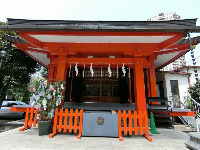 東京の神社巡り。麻布氷川神社へ。