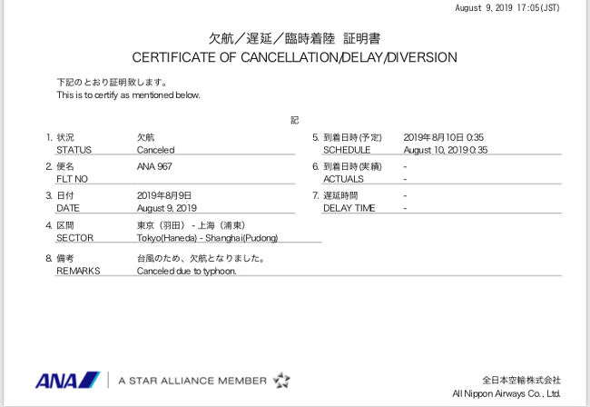 まさかの欠航！勘弁してくれ台風９号