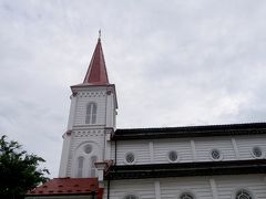 2019.7鶴岡・酒田旅行5-三度目の鶴岡カトリック教会，HOUSE清川屋店で一休み，タクシーで湯野浜温泉へ