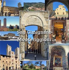 トスカーナ街巡り＋ローマ ６ -美しい塔が建ち並ぶ、サン ジミニャーノ、王冠のような城塞都市、モンテリッジョーニ観光、ワイナリー巡り-