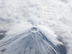 飛行機から見た富士山