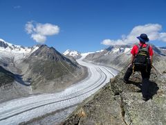 スイスアルプス2018夏:08/16 午前は移動、午後から岩場を攻めてアレッチ氷河を楽しむ