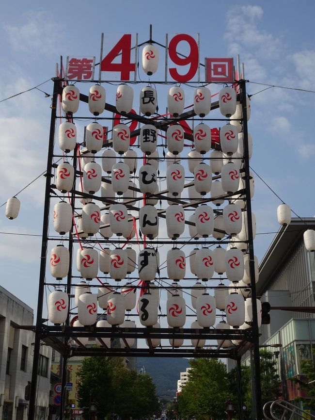 恒例の夏の信州旅<br />初めて長野駅に泊り、祭りと美味しい蕎麦、馬刺しを楽しんできました。<br /><br />戸隠古道から戻り、一休みしてから街歩き<br />びんずる祭りが行われるので、ものすごい人でした。<br />びんずるとは、善光寺の撫で仏「賓頭盧尊者(びんずるそんじゃ)」のお祭り<br />なんだと思うのですが、善光寺でアンケートに協力した際に聞いたけど担当者が分らなかった(笑)<br /><br />＜2日目＞<br />戸隠古道を歩いて五社巡り<br />びんずる祭り<br />長野駅泊<br /><br /><br />