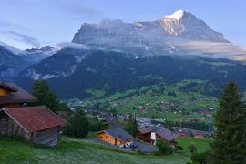 スイス3大明峰とロマンティック街道の旅 1.グリンデルワルトから見るアイガー