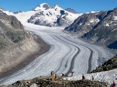 団塊夫婦のアルプス絶景ハイキング・2019スイスー(5)アレッチ氷河の眺望を満喫・エッギスホルンへ