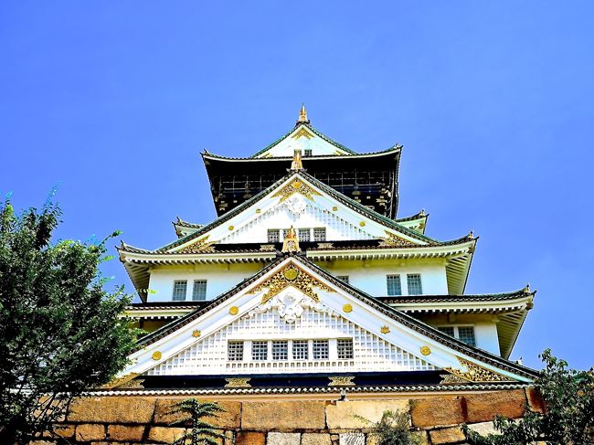 2019年:夏休み旅行:1日目:豊臣秀吉が築いた大阪城天守閣＆JO-TERRACE OSAKAのSTARBUCKS(4泊5日):親子3人で!