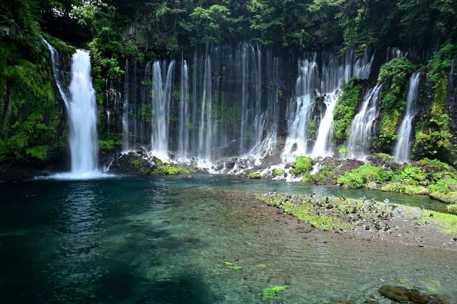 2019年８月の日曜日、ぷらっと日帰りで静岡県東部の富士宮市へ。<br /><br />まだまだ夏の暑さが続く８月の中旬、あまり遠出するのも億劫なので、どこか近場に面白そうなスポットがないかな～と物色。<br /><br />そこで、東海道新幹線の沿線にありアクセスが便利で、名勝「白糸の滝」で涼しさを感じられそうな、富士山のふもとに位置する「静岡県富士宮市」周辺を訪れてみることに。<br />また、いつもの「城巡り」という不治の病が発症し、ちょっとだけ「続日本100名城」に選定された城跡への登城も。。。<br /><br />世界遺産に選ばれた富士山の玄関口にあたるエリアには、どのような歴史・文化や自然が残されているのでしょうか？？？<br /><br /><br />〔続日本100名城登城記〕<br />●沼田城/名胡桃城/岩櫃城（上野国）<br />　夏の盛りに上州北部へ避暑の旅《Part.2》～上州の真田三名城登城記～<br />　https://4travel.jp/travelogue/11525274