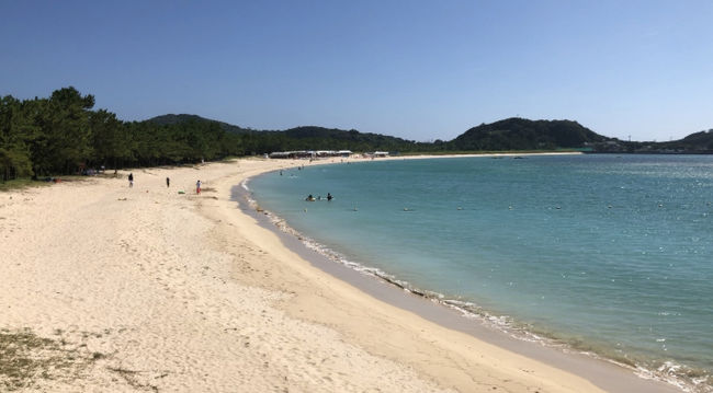 壱岐の美しい筒城浜ビーチと龍蛇神神社③