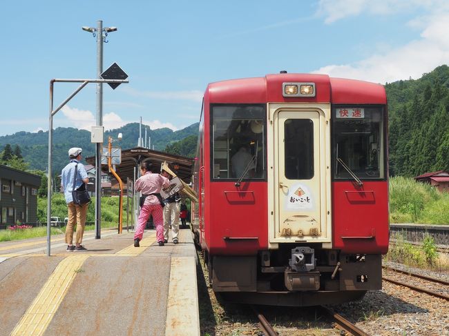 2019.08 お盆の信越・鉄道旅行（３）飯山線の観光列車「おいこっと」に乗ってみた、長野県編。