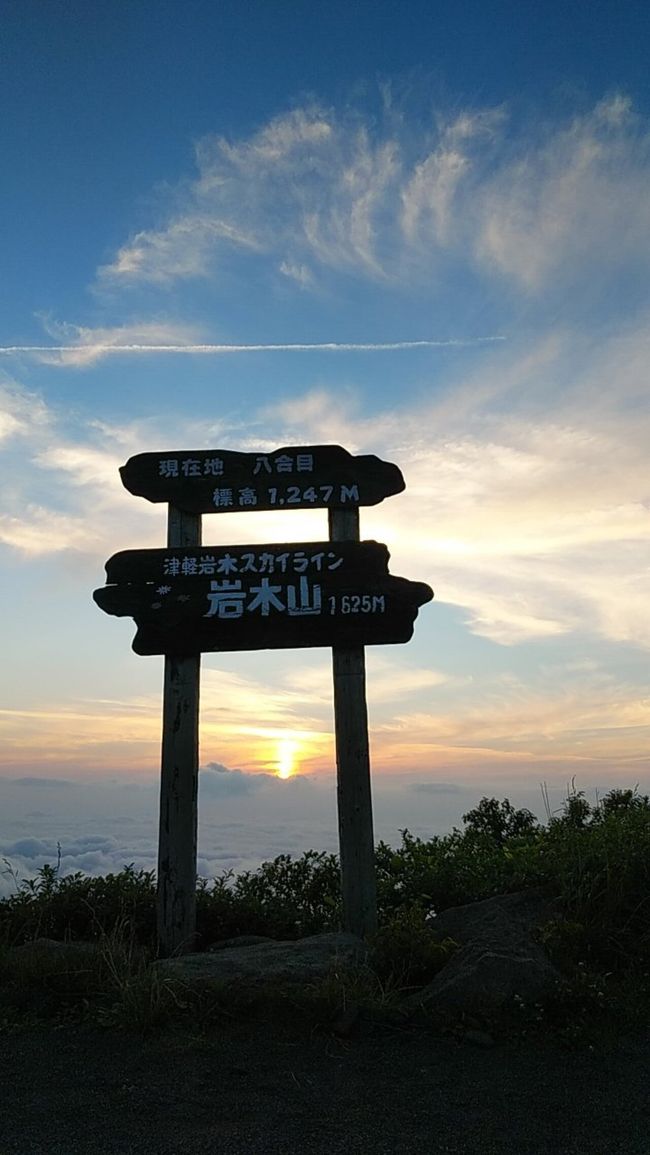 夜行バスで仙台に入りレンタカーを利用して、東北地方の山を青森→秋田→山形とトレッキング。<br />移動に時間を要したため、一日一山のペースになりましたが、何とか本降りの雨には遭わずに済みました。高山植物も最盛期は過ぎていたものの、まだまだ沢山見られました。温泉も沢山。<br /><br />