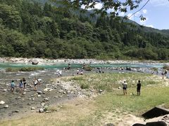 付知峡でキャンプ（付知川遊び、妻籠宿・下呂温泉の散策）