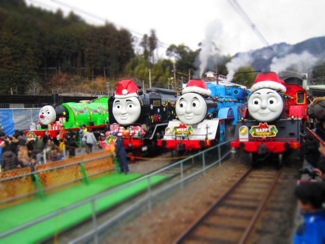 きかんしゃトーマスの「クリスマスバージョン」を見に、大井川鉄道へ☆
