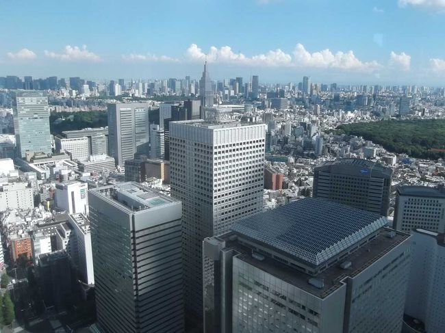 新宿に行き東京都庁舎展望室に昇ってきました.無料でなかなか良い眺望で,外国人にも知られているようで,多数来ていました.<br /><br />この日ではなく4月に新宿御苑に行き,撮った写真があるので,合わせて掲載します.日本庭園,フランス式庭園,イギリス式庭園,そして大温室などある,都心の広くて多彩な大庭園でした.<br />