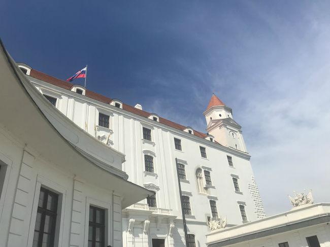ブラチスラバ旧市街に戻って、まずお昼ごはん。<br />ブログで事前に調べたMODRA HVIEZDAというブラチスラバ城の途中にあるお店にしました。<br />そのあと、ブラブラと旧市街を散策し、青の教会に。<br />コンパクトな街ですが、とても楽しい街でした。<br /><br />--日程--<br /><br />◇1日目:成田発(オーストリア航空)→ウィーン泊<br />◇2日目:ブタペスト(ハンガリー)に電車で移動 →観光 →ブダペスト泊<br />◇3日目:市内観光 →電車でウィーンに移動 →ウィーン泊<br />◆4日目:ブラチスラバ観光 →ウィーン泊<br />◇5日目:ウィーン市内観光 →電車でバードイシュルに移動 →バードイシュル泊<br />◇6日目:ハイキング →バードイシュル泊<br />◇7日目:バードイシュル → ウイーン空港 →<br />◇8日目:成田着