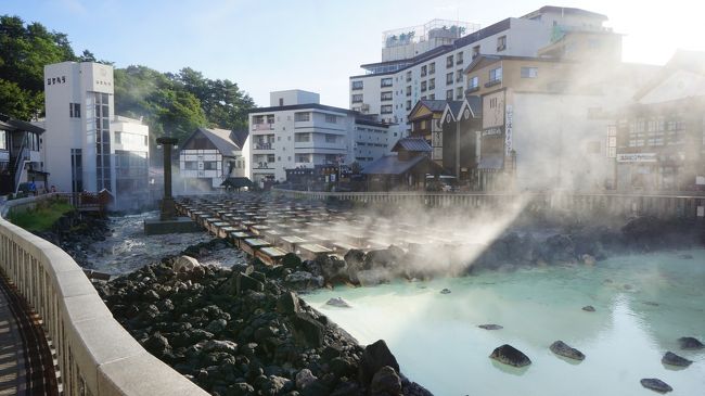 青春18きっぷの残りを利用して、群馬は草津温泉へ一人のんびり温泉旅行へ。<br />曇天の空の下、宇都宮線、両毛線、吾妻線と乗り継いで、最後はバスに20分強揺られ、草津バスターミナルへ到着。<br />なお、吾妻線は一部ICカードが使えないため、注意が必要。車掌が車内で切符の確認・清算を行ってくれる。<br />もっとも、長野原草津口駅は簡易Suica改札機があるため、ICカードは使えるが。<br /><br />バスターミナルで軽く昼食を食べた後は、大量の温泉が木樋を勢いよく流れていく湯畑へ向かった。<br />いわゆる硫黄のにおいが立ち込める中、大きな音を立てて流れていく様は、思っていたより小ぢんまりとしていたものの、十分な迫力があった。<br /><br />写真を撮りつつぐるりと廻ってから、そこから東へ草津熱帯圏へ。<br />建物は思っていたよりもレトロな雰囲気。<br />中も同様にレトロな雰囲気だが、飼育されている動物はワニやカメ、ヘビといった爬虫類が多くを占めていた。カエルやイモリなどの両生類も多く、ほかにカピバラやマーラ、コアリクイ、マーモセット類、ニホンザル、ラマ、ヒツジ、ヤギ、フラミンゴなどが飼育されている。<br />かなり、独特な部類の動物園といえるだろう。入園料1000円。爬虫類が好きな方はぜひ行ってみては。<br />また、この動物園は動物の解説文も独特で面白いものが多い。餌の紹介などもしており、読みながら行くとその動物により親しみがわくだろう。<br /><br />草津熱帯圏を後にしてからは、西の河原のほうをぶらついてからこの日の宿へ向かった。<br />西の河原は温泉が流れる河原で、丁度いい温度の温泉が実際に流れていた。<br /><br />今回泊まった宿は湯畑から徒歩3分ほどの場所にある山の湯ホテル。<br />ビジネスホテル然とした宿で、気楽に泊まることができた。オーナー?の方も親切で丁寧な対応をしてもらえた。<br />チェックイン後、御座の湯に入り、夕飯は湯畑近くの平野家へ。ゆで舞茸そばを食べた。<br />この時の御座の湯は丁度いい温度だった。<br />夕飯のあとはライトアップされた湯畑の写真を眺め撮りつつ宿へと戻った。<br />宿に戻ってから宿の温泉にも入ったが、こちらはやや熱めだった。<br /><br /><br />翌日は、朝から千代の湯と白旗の湯へ向かった。これらは草津温泉らしく、非常に熱く、ゆっくり浸かることはできないほどだった。なんとかかけ湯をするのが精いっぱいだった。<br />温泉のあとは、宿の朝食を食べてから、のんびりと湯畑や西の河原を歩きつつお土産などを買い、お昼の便でバスターミナルから長野原草津口駅へと向かった。