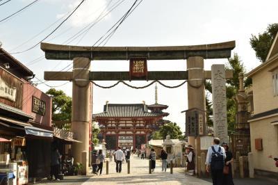 ホントは歩いて四天王寺に向かう予定だったんですが、暑いし、先に荷物を預けること優先にしました。<br /><br />堺筋線:恵美須町→日本橋で下車、荷物をロッカーへ預ける。<br />千日前線:日本橋→谷町九丁目<br />谷町線:谷町九丁目→四天王寺前夕陽ヶ丘で下車。<br /><br />エンジョイエコカード(土日祝 600円)を利用しました。施設割引もあるのでお得です。