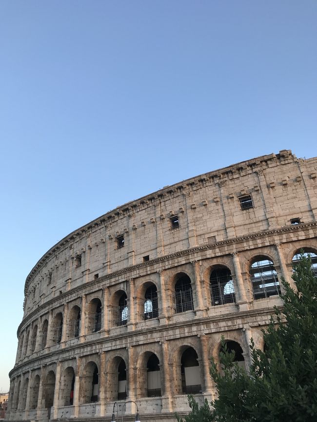 かねてから行きたかったイタリアはローマへの旅！<br />実現しちゃいました！<br /><br />暑い暑い時期なので、ゆったりじっくり個人手配で行ってきました。<br />ほんと楽しかったぁ～<br /><br />★ローマといえばコロッセオですよね～<br /><br />事前に『Ｖｏｙａｇｉｎ』で予約<br />コロッセオ優先入場チケット<br />アリーナ入場付+フォロ・ロマーノ入場付<br /><br />【ＡＩＲ】<br />アシアナ航空　仁川乗継にて<br /><br />【ホテル】<br />スターホテルズ　メトロポール