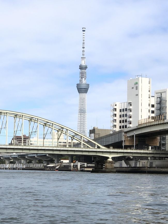 二泊三日の親孝行旅行も最終日。<br />心配していた台風にも遭遇せず、思ったより暑くなくて、母も体調崩すことなく、何とか最終日。<br /><br />初日に大相撲観戦、昨日は「はとバスツアー」、さてあと高齢者に優しくて楽しめることって何だろう、とあれこれ探した結果いいのがありました。<br /><br />なんと、東京のど真ん中で「クルーズ」が出来るんですって。<br />それも海じゃなくて、川なんですって。<br />へえ～、クルーズ出来るほど大きい川なんだ。我が街近辺ではそんなに大きい川は見たことないしね～。<br />「神田川周遊クルーズ」っていうらしい。<br />じゃ、義母も歩かずに済むし、船に乗ったまま東京観光ができるのも面白いかもね、という事で帰りの新幹線の時間に合わせて、お昼過ぎ出発のコースで涼しい風に吹かれてきました～。<br /><br />まずは、ホテルから徒歩でも行ける皇居は歩いて散策した後、山手線で上野動物園まで、そして日本橋に移動してクルーズ船「がれおん」に乗船、その後新幹線で静岡へという旅程も無事終了。<br /><br />義母の家に滞在する時間は短いけど、その分お互い気を使わなくてもいいから、お互い楽かもね。(笑)<br />さぁ、来年はどこへ行こう～。<br /><br />★「東京だよ、おっかさん」旅行記日程★<br /><br />　１日目…静岡から新幹線で東京駅まで<br />　　　　東京駅から、地下鉄で浅草→タクシー移動で国技館へ<br />　　　　念願の「相撲観戦」<br />　２日目…はとバスで巡る「東京スカイツリー(R)と柴又・ぶらり都電の旅」<br />★３日目…皇居散策→地下鉄で上野動物園→タクシーで日本橋、昼食<br />　　　　お座敷船探検クルーズ「がれおん」にて「神田川周遊クルーズ」<br />　　　　新幹線で静岡へ