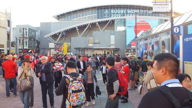 ラグビーワールドカップ<br />3位決定戦 ニュージーランドvsウェールズ<br />東京スタジアムが近くなので、<br />会場外の雰囲気を感じてみた!