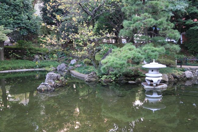 横浜スタジアムのある横浜公園に日本庭園があるので行ってきました。<br />彼我庭園という名前で公園の片隅にありました。