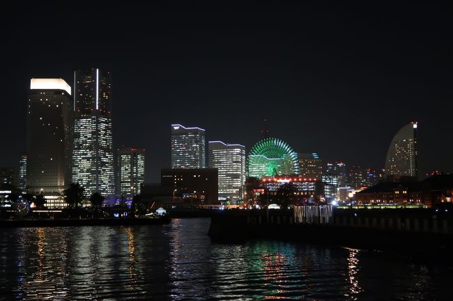 天気が良かったので横浜のみなとみらいの<br />夜景を撮りに行きました。<br />みなとみらいの夜景を一番よく見えるポイントは、象の鼻パークの<br />防波堤のところだと思います。<br />防波堤の先に移動しながら撮りつづけてきました。<br />天気が良ければ誰でも撮れます。