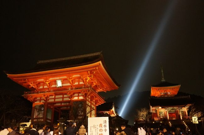 京都・紅葉の旅　１日目<br />午後、永観堂を散策後、ライトアップの時間に清水寺を訪れました