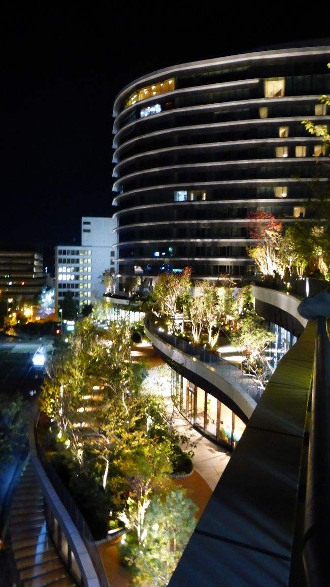 7月にも熊本市に行って来たばかりですが、桜町の熊本交通センター跡地に、大規模商業施設(SAKURA MACHI Kumamoto)が9月14日にオープンし、そこに新ホテル(ホテルトラスティプレミア熊本)が10月9日に開業したので、その大規模商業施設散策と新ホテル宿泊目的メインで、再度熊本市に行って来ました。<br /><br />SAKURA MACHI Kumamoto公式サイト:https://sakuramachi-kumamoto.jp/<br /><br />ホテルトラスティ プレミア 熊本公式サイト:https://trusty.jp/kumamoto/<br /><br /><br />今回の日程行程は下記の通りです。<br /><br />10月27日(日)<br /><br />博多 11:41-新幹線つばめ321号(800系)-熊本 12:30<br /><br />800系新幹線公式サイト:https://www.jrkyushu.co.jp/trains/800/<br /><br />・桜の馬場 城彩苑<br />・熊本城二の丸広場<br />・熊本市役所14F展望ロビー<br />・繁華街散策<br />・SAKURA MACHI Kumamoto内&屋上庭園散策<br /><br />ホテルトラスティ プレミア 熊本 泊<br /><br />スタンダードダブルルーム(約17平米) 9,900円<br /><br />開業記念料金 ハイフロア(9~13F指定) ビュッフェ朝食無料<br /><br /><br />10月28日(月)<br /><br />・水前寺成趣園<br /><br />熊本 13:35-新幹線さくら556号-博多(N700系) 14:13<br /><br />N700系新幹線公式サイト:https://www.jrkyushu.co.jp/trains/700/<br /><br /><br /><br />夜のSAKURA MACHI Kumamoto屋上庭園などを散策した時の様子です。<br /><br />コメントは、一部を除いて省略させて頂きます。