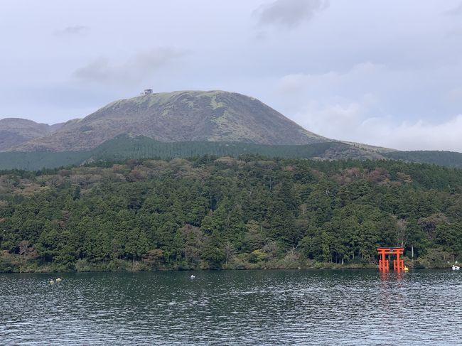 バスツアーで芦ノ湖海賊船、箱根神社、仙石原すすき草原に行ってきました。