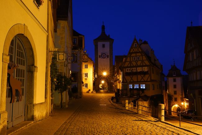 スイス3大明峰とロマンティック街道の旅 ９.懐かしのローテンブルク、夜と朝の街歩き