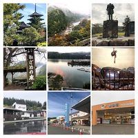2日目は、大阪から奈良を通って岐阜へ、途中法隆寺を見学し岐阜恵那峡へ、3日目は雨が強くて寝覚の床を観たあと早々と帰京