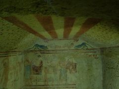 Tarquinia のエトルリア文明の遺跡。(2) 壁画がすばらしい