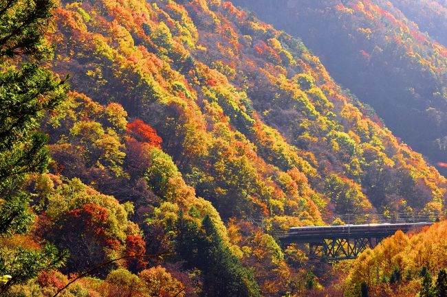 紅葉が見頃な中山道・贄川宿に、錦秋色に染まった風景探しの旅に訪れてみました。