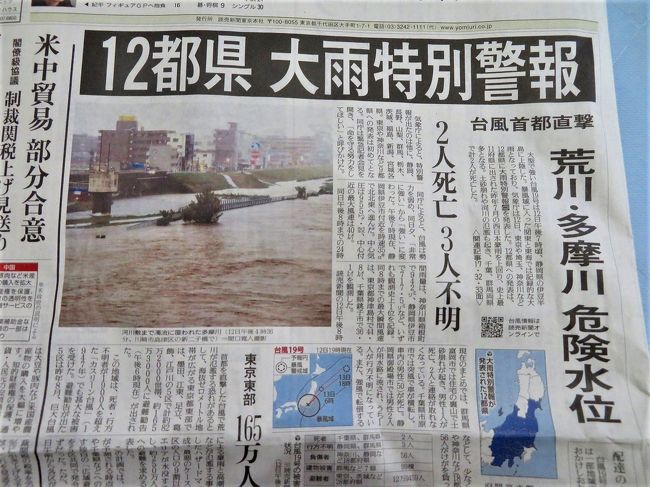 10月12日～13日、関東から東北地方を中心に台風19号が直撃して甚大な被害を及ぼしましたが、その台風一過後の14日に偶然、台風19号で被害が出た多摩川沿いの二子玉川～武蔵小杉まで歩く機会がありましたので、被害状況を見てみました。<br />