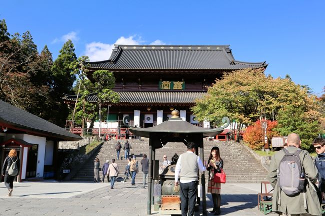 日光山輪王寺は、日光山中にある15の寺院の総称で、「日光の社寺」として世界遺産に登録されています。約1,250年前に勝道上人が四本龍寺を建て、開山したのが始まりで、天台宗の門跡寺院として、日光山全体を統合していました。<br /><br />日光三山の本地仏を祀るお堂「三仏堂」は、日光山最大の規模を誇る木造建造物です。千手観音(男体山、新宮権現、大己貴命)・阿弥陀如来(女峰山、滝尾権現、田心姫命)・馬頭観音(太郎山、本宮権現、味耜高彦根命)」の三体の仏像が安置されています。<br /><br />日光山輪王寺大猷院は、三代将軍徳川家光の霊廟です。大猷院(たいゆういん)とは家光の法号のことで、祖父である徳川家康を心から深く尊敬していた家光の、「死後も家康に仕える」という遺言により、四代将軍徳川家綱によって建造されています。