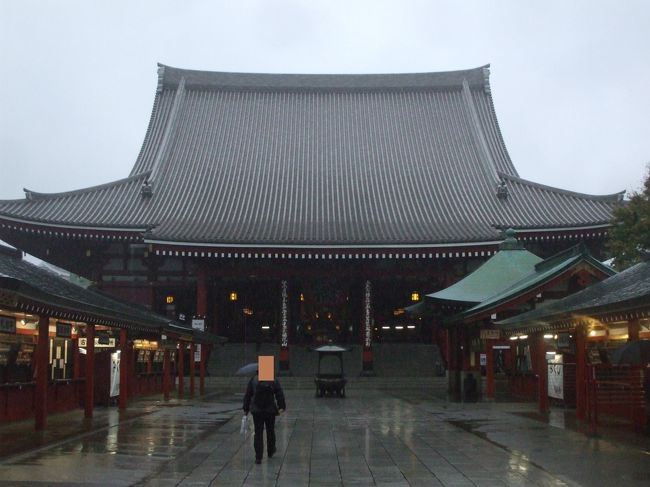 2019年の勤労感謝の日の朝は雨の浅草を散歩しました。