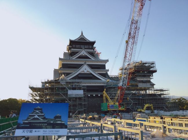 普段は国内旅行はあまり旅行記書かないのですが、気が向いたので残します。<br /><br /><br />JAL「どこかにマイル」を初めて利用しました。11月半ばが当初の希望だったのですが、何度やっても北方面しか出てこなくて…(旭川、女満別、帯広、青森、秋田など)<br />どれもいいところだけど、免許を持たない一人旅の私にはなかなか厳しい場所ばかり。<br />日程ずらしてようやく出てきたのが【青森、高松、熊本、宮崎】の選択肢でしたので、これで申し込み。行ったことないのは宮崎だけなので、できればそこに当たってほしかったけど…結果は熊本!でも、大好きな場所なので嬉しい。<br /><br />しかし、土曜と祝日が重なったせいか?出発まで1ヶ月だからか?理由はよく分かりませんが、ホテル選びが難航。熊本市内のビジネスホテルの空きが少なく、アパでも1.5万円、大好きなドーミーインは2万越え~~~。<br /><br />どうするべ~~~