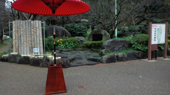 11月22日は「いい夫婦の日」!<br />我が家はこの日が結婚記念日でして、旦那様が「どこか近場でいいから温泉地に行きたい」と言うので、ワガママいや、リクエストに応えるべく、熱海に1泊2日で温泉旅行に出掛けました♨<br />全く計画性が無い旅なので、2日目をどうするか考えていませんでした。<br />宿泊したホテルのロビーで見つけたチラシが目に留まりました。<br />「熱海梅園」がホテルの近くにあるようで、イベントも色々開かれているようです。<br />「梅園」には訪れたことが無かったのですが、梅見の時期では無いのに観る物があるのかな~?と選択肢から外していたのですが、チラシを見て興味が湧きました!<br />チェックアウトしてから「梅園」目指していざ!出発~!!!<br /><br />