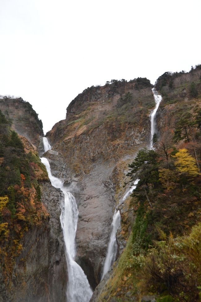 立山は黒部と並ぶ観光名所ですが、こじんまりとした町でした。黒部から直通の特急電車に乗れたため、午前中に立山に着くことができました。<br /><br />日本一の高さを誇る称名滝はあまり知られていませんが、たまにしか現れないハンノキ滝と並んでなかなかの雄姿でした。その後、高さ500メートルある悪城の壁を上るハイキングコースに挑みましたが、雨で岩が滑りやすくなりかなり苦戦しました。<br /><br />山の上には雪が積もっていて、アルペンルートはもはや冬であることを実感しました。運よく室堂行きのバスが来たので乗り込み、昼食を取って雪景色のミクリガ池を少しだけ見て、帰りのバスに乗りました。外国人観光客がかなり多かったです。<br /><br />宿泊先は立山館。我々の貸し切りで女将さんの手料理を味わえた家庭的な旅館でした。<br /><br />翌日、高岡でご当地グルメのブラックラーメンを食べて、国宝の瑞龍寺を足早に見学します。時間がなかったため立派なお寺を駆け足でみただけというのはもったいなかったです。<br />