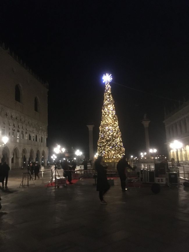 イタリアはカトリック圏なので、ナターレ(クリスマス)期間は12月8日の無原罪の御宿り(インマコラータ)の日から1月6日の公現節(エピファニア)までに該当します。この時期、各都市はイルミネーションで飾り付けられて本当にきれいです。今年は北イタリアにいるので、各地の様子を少し写真に収めました。実は南イタリアの方がイルミネーションは派手できれいなのですが、今年は行けなかったのです。残念!<br />タイトル写真は言うまでもなくサン・マルコ広場からピアツェッタの方向を撮ったものです。