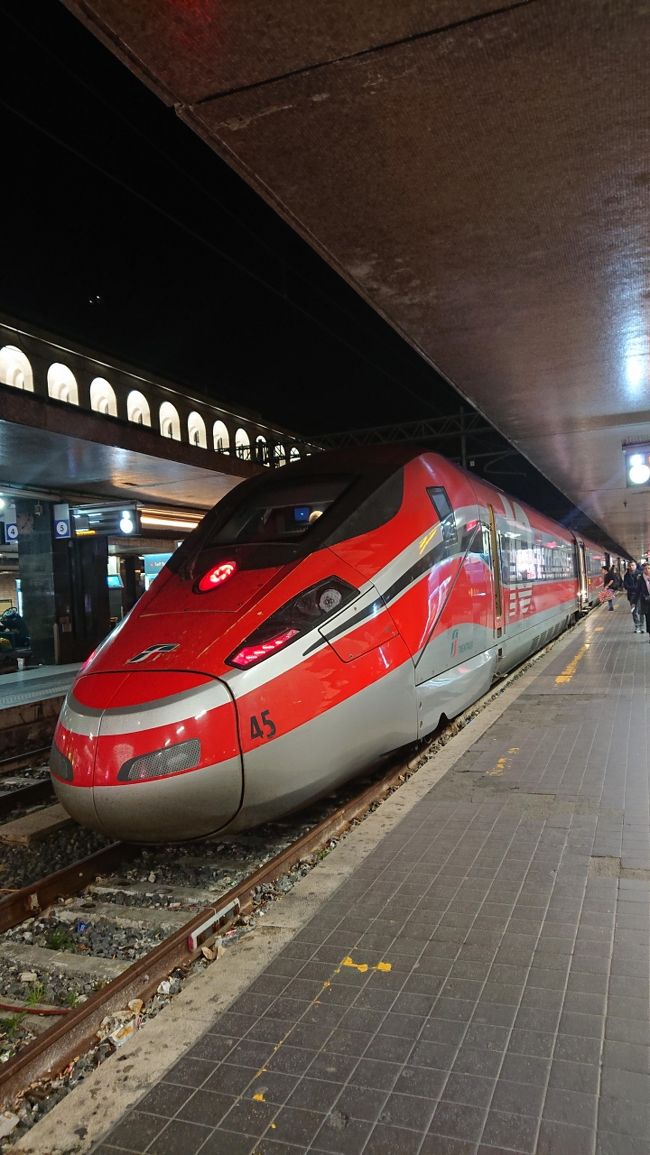 2019年12月クリスマスのイタリアに夫婦で行って来ました。<br />今回は南イタリアが目的地。2005年にイタリアにローマから日帰りツァーでナポリとポンペイに行ったことがありますがそれ以来です。<br /><br />航空券はJALでヘルシンキ経由ローマ往復を購入。成田ヘルシンキはマイルでアップグレードしました。ローマ到着後は空港駅でナポリまで窓口購入。<br />ナポリからバーリのバス、バーリからローマの列車は出発前にネットで購入しておきました。ホテルは予約サイト経由で事前予約しました。<br /><br />12月23日伊丹発成田経由でローマ、列車でナポリへナポリ2泊<br />12月25日ナポリからバスでバーリへ、バーリ3泊<br />12月29日バーリから列車でローマへ。ローマ2泊<br />12月31日ローマ発ヘルシンキ経由で成田へ。羽田へ移動して伊丹へ。<br /><br />一日目、移動の日です。<br />伊丹成田は8時発なので早朝車で伊丹空港へ向かいました。