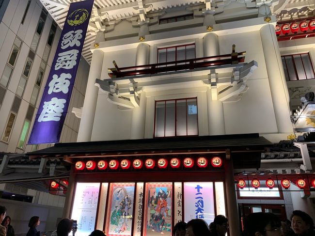 2019年12月東京へ一時帰国の備忘録です~。<br /><br />実家訪問、いとことおでかけ、友人と女子会あとはヘアサロン(これ大事)買い物とクリスマス気分の日本を楽しんできました♪<br /><br />食事をゆるベジタリアン(flexitarian)に変えたので食事の記録も。<br /><br />観劇、鑑賞は下の4つ:<br />☆新内流し@深川江戸資料館 300円<br />☆12月大歌舞伎夜の部 「心霊矢口渡」「本朝白雪姫ものがたり」@歌舞伎座 6200円<br />☆12月のたき火@プーク人形劇場 3100円<br />☆「カルティエ時の結晶展」@国立新美術館 1600円<br /><br />JAL特典航空券 SFO-HND(BA38,000マイル/*140%transferボーナス利用)燃油サーチャージ$280<br />コンフォートホテル清澄白川2名2泊(Choice point 8,000point*2泊=, 16000*$0.06=9600*1.10=10,560円, saleでポイント購入)<br /><br /><br />