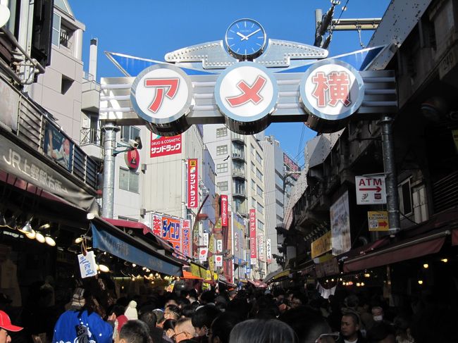 令和元年(2019年)12月31日、今日は大みそかというのに東京では20℃に達しようかという二十数年ぶりの暖冬です。朝方、築地場外に行き、その後、上野アメ横にも行ってみました。昼には汗ばむほどの陽気になりました。<br /><br />人混みの中を行くため、風邪やインフルエンザを貰わないよう、くれぐれもマスク等の予防が必要です。本当の寝正月にならないようご注意ください。<br />